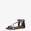 Tamaris Sandale En Cuir - Metallise | Des Sandales