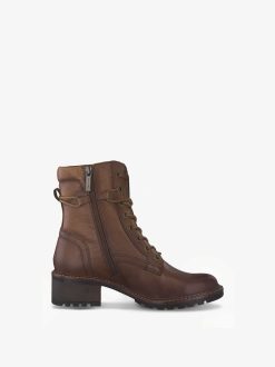 Tamaris Bottine En Cuir - Marron | Bottines