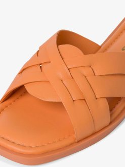 Tamaris Mule En Cuir - Orange | Mules