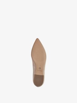 Tamaris Ballerine En Cuir - Beige | Ballerines