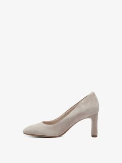 Tamaris Escarpins En Cuir - Beige | Pompes