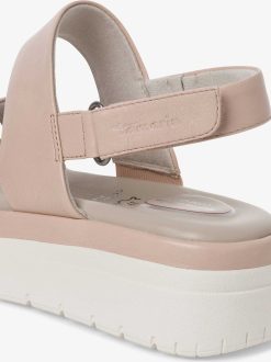 Tamaris Sandale En Cuir - Rose | Des Sandales