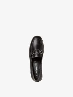 Tamaris Babouche En Cuir - Noir | Chaussures Basses Et Pantoufles