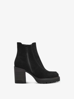 Tamaris Bottine En Cuir - Noir | Bottines