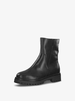 Tamaris Bottine En Cuir - Noir | Bottines