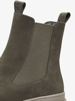 Tamaris Bottine Chelsea En Cuir - Vert | Bottines