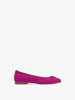 Tamaris Ballerine En Cuir - Rose | Ballerines