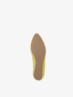 Tamaris Ballerine En Cuir - Jaune | Ballerines