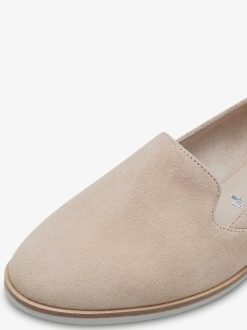 Tamaris Babouche En Cuir - Beige | Chaussures Basses Et Pantoufles