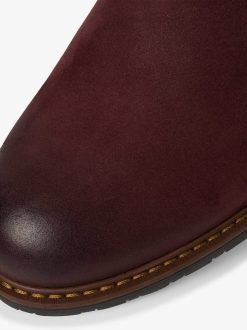 Tamaris Bottine Chelsea En Cuir - Rouge | Bottines