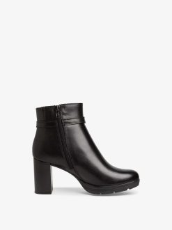 Tamaris Bottine En Cuir - Noir | Bottines