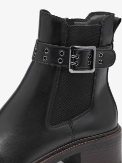 Tamaris Bottine Chelsea En Cuir - Noir | Bottines