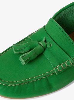 Tamaris Mocassin En Cuir - Vert | Chaussures Basses Et Pantoufles