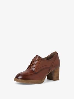 Tamaris Trotteur En Cuir - Marron | Chaussures Basses Et Pantoufles