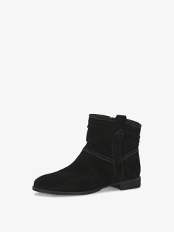 Tamaris Bottes Cowboy En Cuir - Noir | Bottines