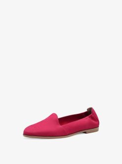 Tamaris Babouche En Cuir - Rose | Chaussures Basses Et Pantoufles