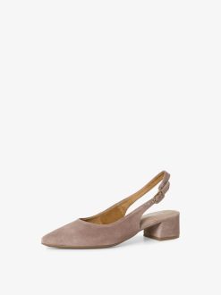 Tamaris Escarpins A Bride En Cuir - Beige | Pompes