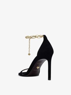 Tamaris Sandale A Talon En Cuir - Noir | Des Sandales