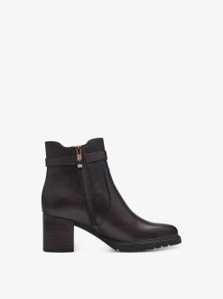 Tamaris Bottine En Cuir - Marron | Bottines