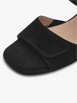 Tamaris Sandale A Talon En Cuir - Noir | Des Sandales