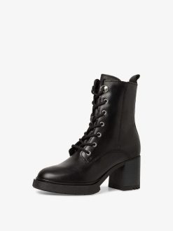 Tamaris Bottine En Cuir - Noir | Bottines