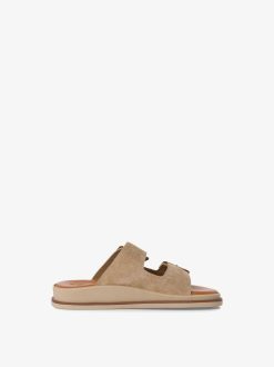 Tamaris Mule En Cuir - Beige | Mules