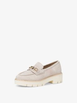 Tamaris Babouche En Cuir - Beige | Chaussures Basses Et Pantoufles