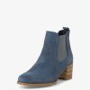 Tamaris Bottine Chelsea En Cuir - Bleu | Bottines