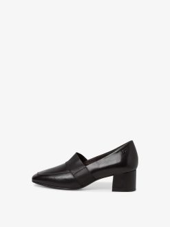 Tamaris Trotteur En Cuir - Noir | Chaussures Basses Et Pantoufles