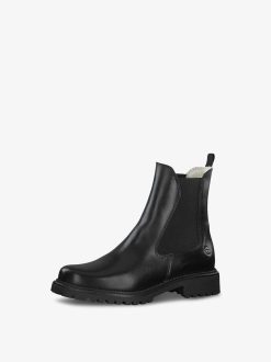 Tamaris Bottine En Cuir - Doublure Chaude Noire | Bottines