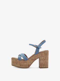 Tamaris Sandale A Talon - Bleu | Des Sandales