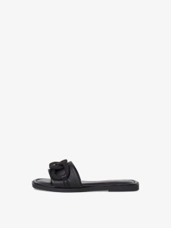 Tamaris Mule En Cuir - Noir | Mules