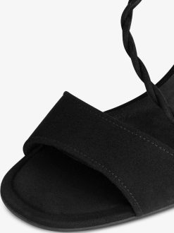 Tamaris Sandale A Talon En Cuir - Noir | Des Sandales