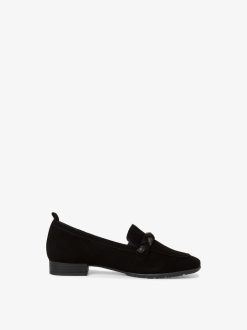 Tamaris Babouche En Cuir - Noir | Chaussures Basses Et Pantoufles