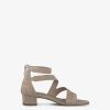 Tamaris Sandale A Talon En Cuir - Beige | Des Sandales