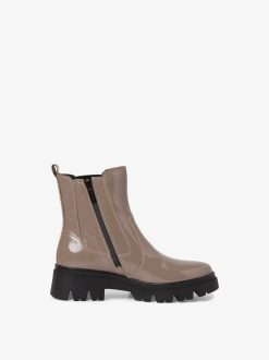 Tamaris Bottine Chelsea En Cuir - Marron | Bottines