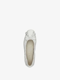 Tamaris Ballerine En Cuir - Blanc | Ballerines