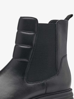 Tamaris Bottine Chelsea En Cuir - Noir | Bottines