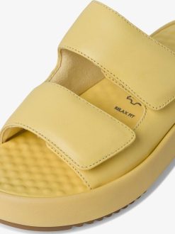 Tamaris Mule En Cuir - Jaune | Mules