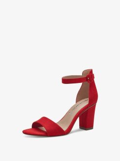 Tamaris Sandale A Talon - Rouge | Des Sandales