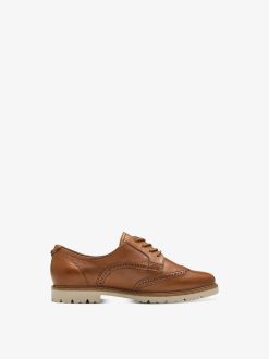 Tamaris Chaussures Basses En Cuir - Marron | Chaussures Basses Et Pantoufles