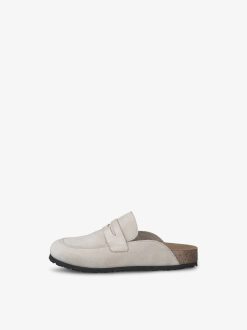 Tamaris Mule En Cuir - Beige | Mules