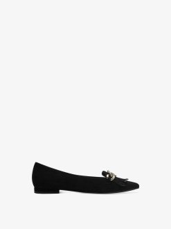 Tamaris Ballerine En Cuir - Noir | Ballerines