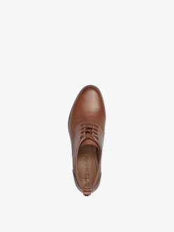 Tamaris Trotteur En Cuir - Marron | Chaussures Basses Et Pantoufles