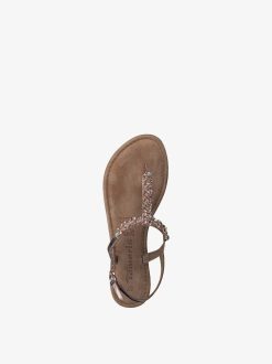 Tamaris Sandale En Cuir - Or | Des Sandales