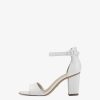 Tamaris Sandale A Talon En Cuir - Blanc | Des Sandales