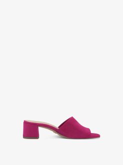 Tamaris Mule En Cuir - Rose | Mules