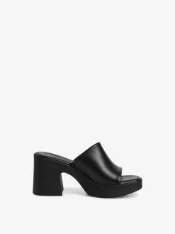 Tamaris Mule En Cuir - Noir | Mules