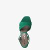 Tamaris Sandale A Talon En Cuir - Vert | Des Sandales