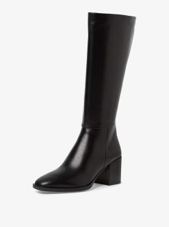 Tamaris Bottes En Cuir - Noir | Bottes